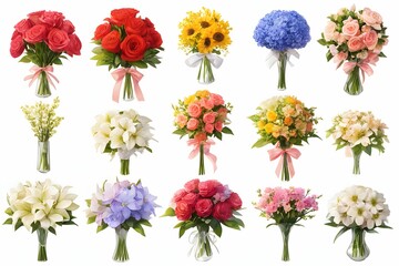 Fototapeta na wymiar set of flowers 41