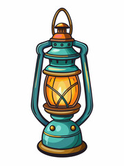 lantern, sketch style vector illustration isolated on white background. 