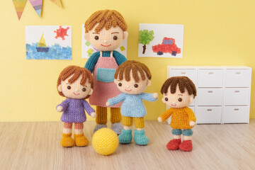 あみぐるみ人形　幼稚園