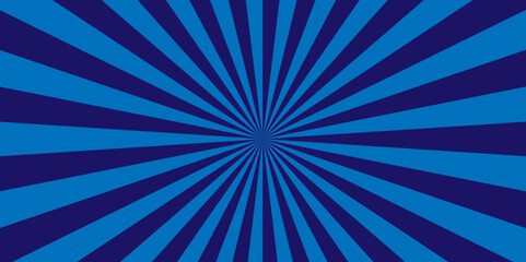 Abstract blue sunburst ray and vector illustration backdrop background. Modern stipes line and ray grunge design beam pattern texture.