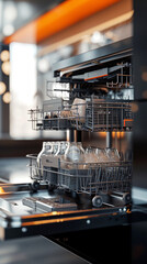 3D illustration of dishwashers 