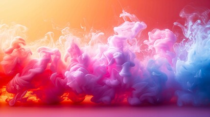 High volatility concept image with colorful volatile gas and have board, on a pink background. - obrazy, fototapety, plakaty