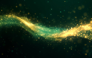 Obraz premium abstract green glitter particle background