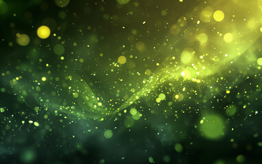 abstract green glitter particle background