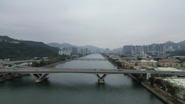 Feb 24 2024 landscape of Shing Mun River, Sha tin