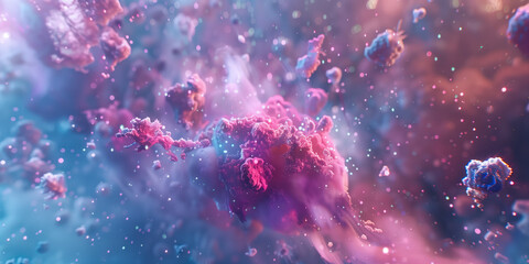 Obraz na płótnie Canvas A vibrant cosmic cloud formation 