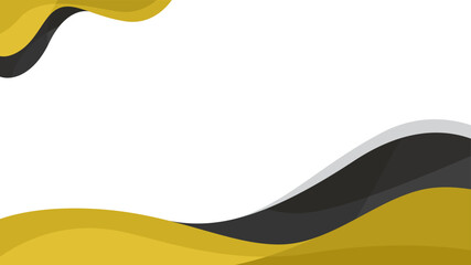 yellow and black wavy corporate template vector background with some empty space for text