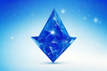 Low poly blue. Polygonal abstract illustration