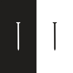 Metal nails vector icon. Cartoon vector icon isolated on white background metal nails.