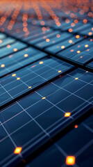 3D illustration of solar panels