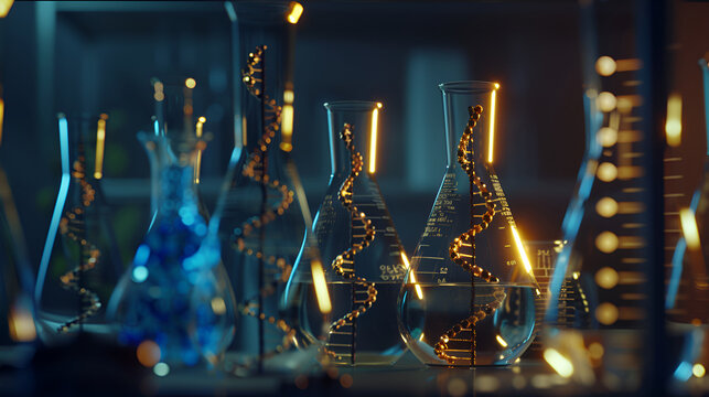 "Bioluminescent Biology: Illuminating DNA in Flask Experiments"
