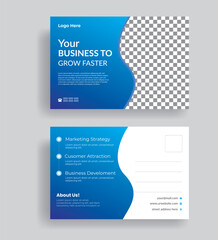 Creative and modern  Business Post Card Template Design.