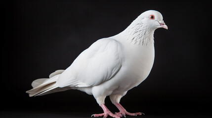 Ethereal Elegance A White Pigeons Tranquil Poise