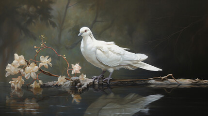 The real Elegance A White Pigeons Tranquil Poise