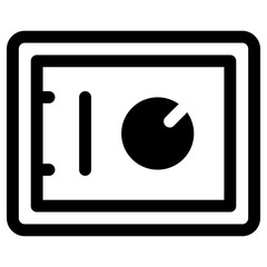 safe deposit box icon, simple vector design