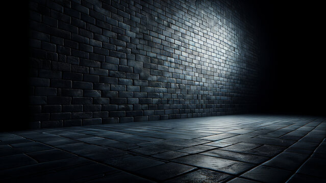 Edgy and Heavy Black Brick Background for Dramatic Effect