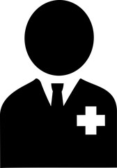 Physician doctor, doctor icon, family doctor, patient care provider flat vector icon for apps and websites. Replaceable vector design.