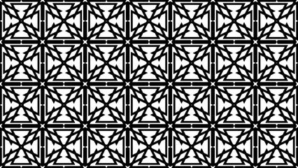 Seamless vector pattern in geometric ornamental style. Black ornament.