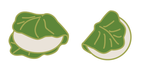 柏餅のイラスト