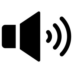 speaker icon, simple vector design