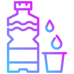 Obraz premium Zam-zam water. vector single icon with a dashed line style. suitable for any purpose. for example: website design, mobile app design, logo, etc.