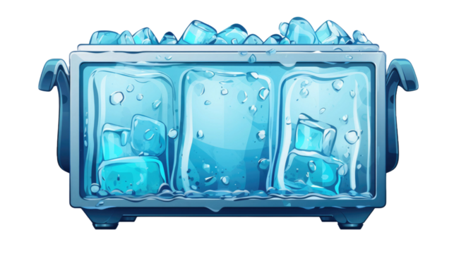 Cooler box isolated on transparent a white background