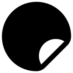 sticker icon, simple vector design