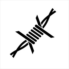Barbed Wire Icon, Sharp Barbed Wire