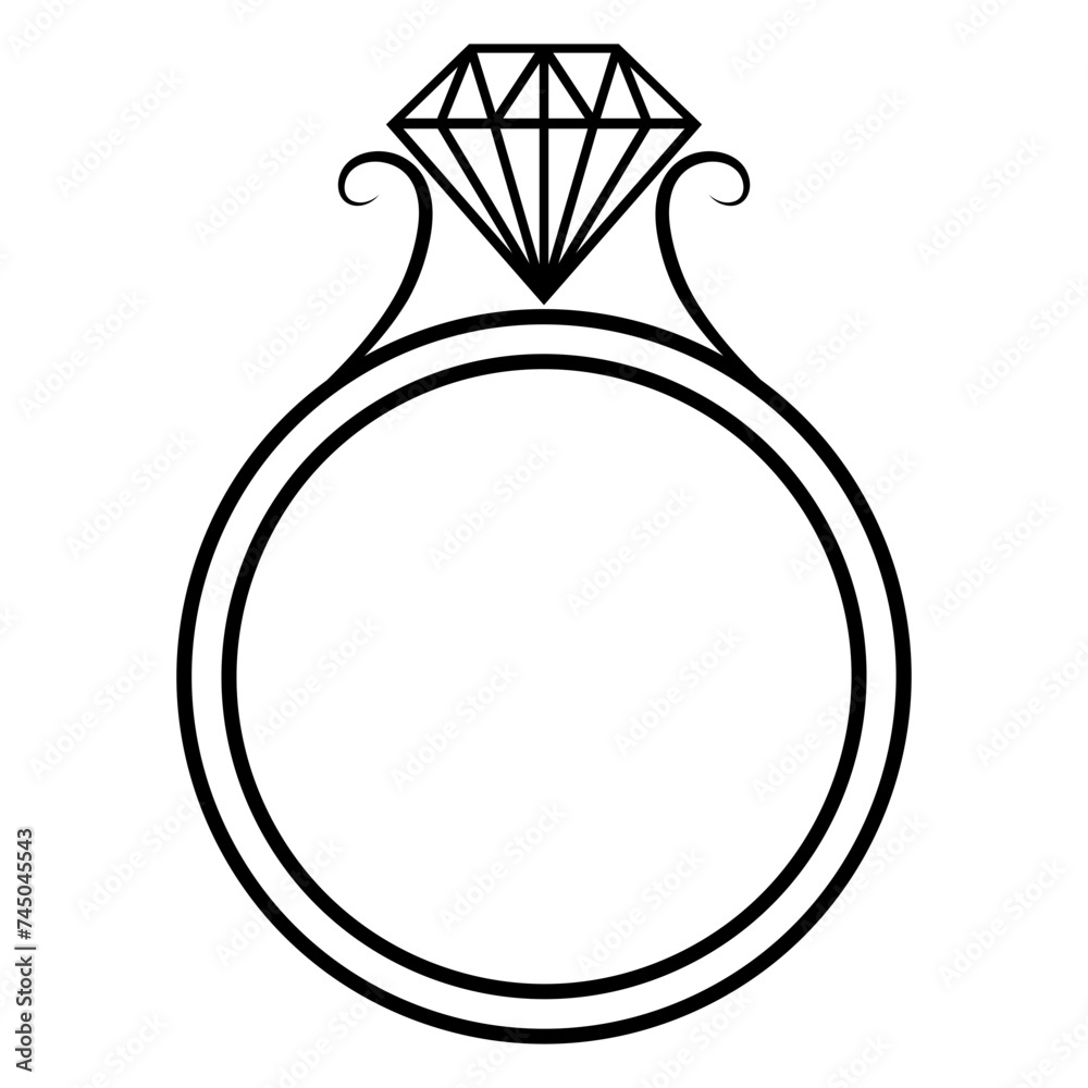 Wall mural diamond ring vector illustration