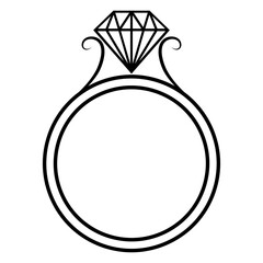 diamond ring vector illustration