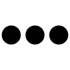 Fototapeta na wymiar three dots icon, simple vector design