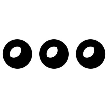 Three Dots Icon, Simple Vector Design