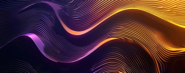 Abstract gradient waving circles lines Technology web banner background