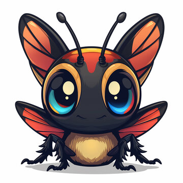 A funny meme bug game character image as logo
