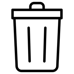 trash icon, simple vector design