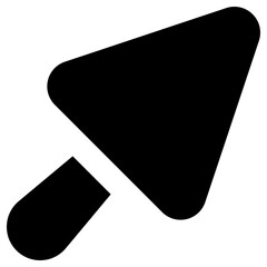 trowel icon, simple vector design