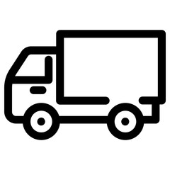 truck icon, simple vector design