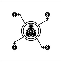 Money Distribution Icon, Distribution Of Wealth, Distribution Of Income, Distribution Of Profit