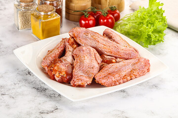 Marinated Duck wings for barbecue