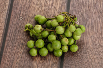 Raw ripe wild pea eggplant