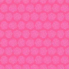 Pink seamless pattern with pink petals