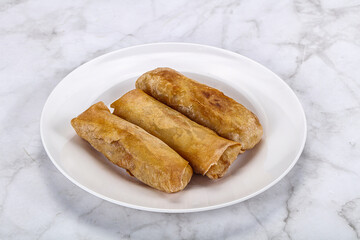 Traditional crispy fried stuffed springroll
