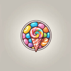 Candy Shop Logo Design Vector Format Very Cool