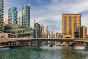 Skyscrapers at Dubai Marina. - 745053746