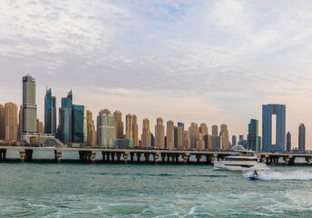 Skyscrapers at Dubai Marina. - 745053930