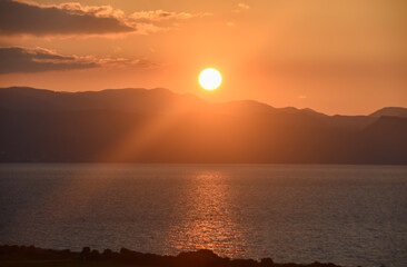 the sun sets behind the mountains in winter in Cyprus 6