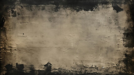 Fototapeta premium Dark gothic paper background, creased crumpled surface / Old torn ripped posters scary grunge textures