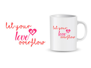 cup of coffee love over flow mmug