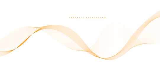 Modern stylish dynamic orange wave background. Vector illustration. EPS10