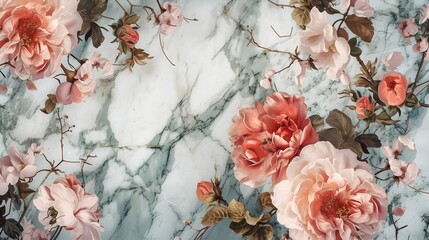 Chic Floral Marble: Elevate Your Space with Stylish Patterns